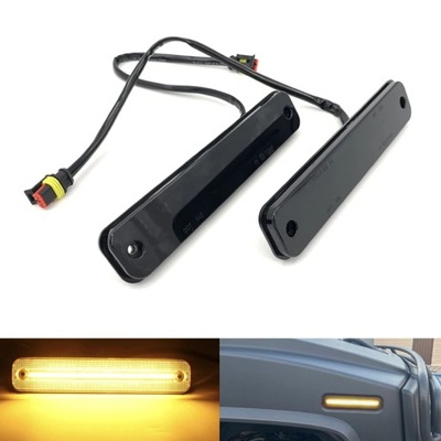 2 PIEZAS PARTE DELANTERA BURSZTYNOWE LUZ OBRYSOWE DIODO LUMINOSO LED PARA HUMMER H2 2003-2009  