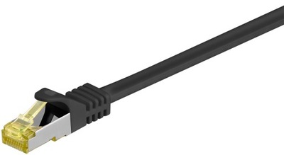 Kabel sieciowy kat 7 S/FTP 500MHz czarny 2m
