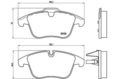 ZAPATAS DE FRENADO JAGUAR XK8 06- PARTE DELANTERA BREMBO  