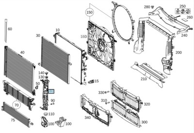 SOPORTE DEL RADIADOR MERCEDES W257 18- A0995041800  