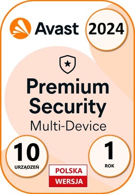 Avast Premium Security PL 10 urządzeń / 1 Rok