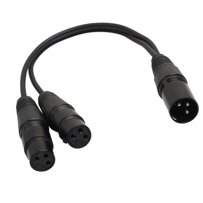 Splitter Mic Audio Cable XLR Male To 2 Female Y