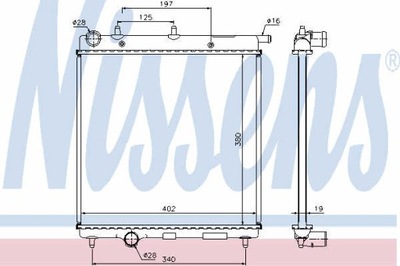 RADUADOR DE AGUA NISSENS 61277  