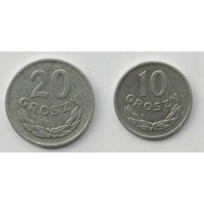 Lot 1961: 10 groszy, 20 groszy, stan 3+