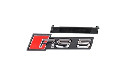 EMBLEMA INSIGNIA LOGOTIPO PARTE DELANTERA AUDI RS5 CROMO  