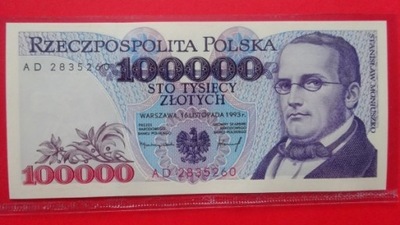 100000 zł 1993 AD 2835260,UNC