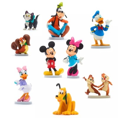 ZESTAW 9 figurek Disney'a Myszka Miki Minnie Pluto Goofy Donald Daisy