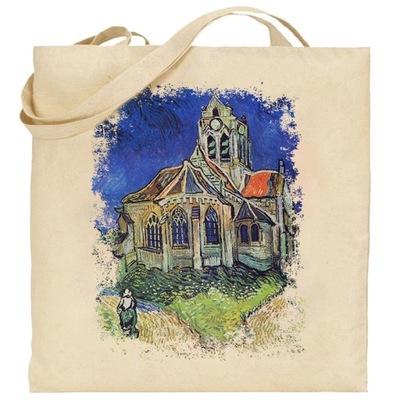 torba ecru M152 Gogh Kościół w Auvers