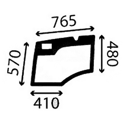 VENTANAS DE PUERTA IZQUIERDA PARTE INFERIOR WEIDAMANN 2070 CX50 LP  