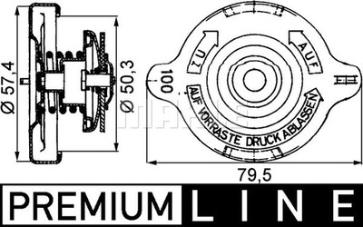 ПРОБКА РАДІАТОР BEHR *** PREMIUM LINE *** CRB 14 MAHLE CRB 14 000P