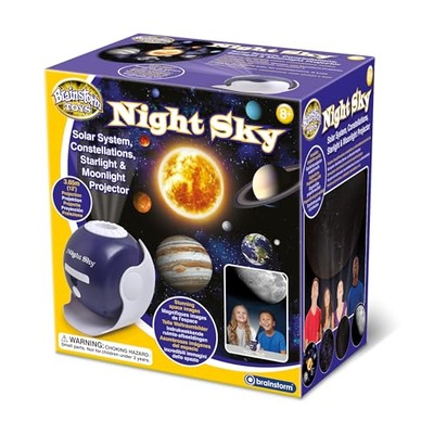 Brainstorm Toys Night Sky - Solar System, Constellations, Starlight and Moo