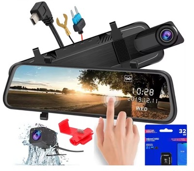 CAMERA FOR CAR 2 IN 1 FRONT REAR DASHBOARD CAMERA DRIVER IN MIRROR VIDEO FULLHD  