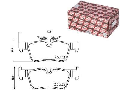 Гальмівні колодки гальмівні bmw x1 15- ashika фото №1