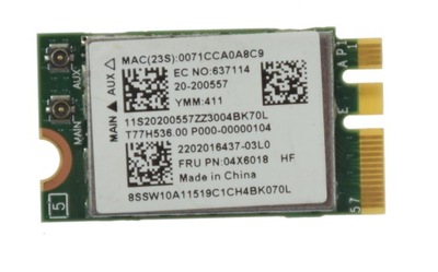 Karta sieciowa WIFI Broadcom BCM943142Y FRU 04X6018 LENOVO