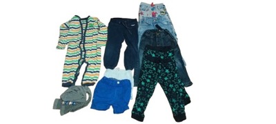 Paka zestaw ubrania ubrań dla chłopca 98 spodnie spodenki body 10 szt