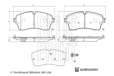 KLOCEK DE FRENADO KIT PARTE DELANTERA ADBP420091  