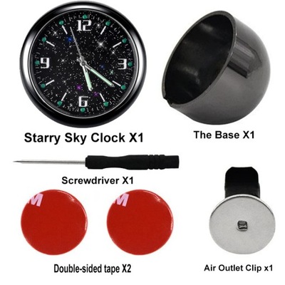 Luminous Gauge Clock Mini Car Air Vent Waterp