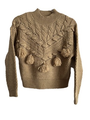 Sweter z ażurowej dzianiny