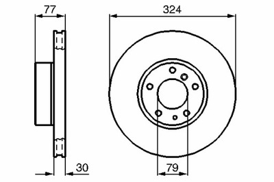 BOSCH DISCS BRAKE 2 PCS. FRONT BMW 5 E39 7 E32 7 E38 8 E31  