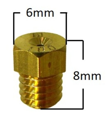 Main Jet, # 105 , Hex small, Fits: Mikuni