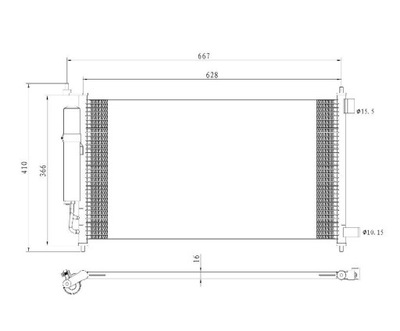 CONDENSADOR DE ACONDICIONADOR NISSAN JUKE F15 06.10- NUEVO  