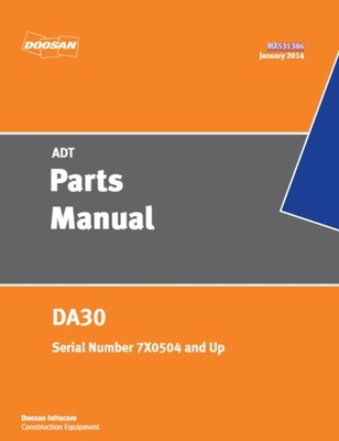 Doosan DA30 ADT Parts Manual