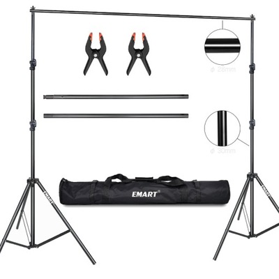 EMART STOJAK NA TŁO FOTOGRAFICZNE 2,8 X 3 M