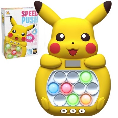 GRA ZRĘCZNOŚCIOWA POP IT POPIT Pikachu ANTYSTRESOWA Elektroniczna 3xAAA