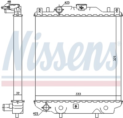 NISSENS NIS 64174A РАДИАТОР ВОДЫ TICO; NIS 64174A NIS 64174A