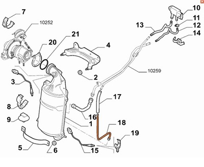 Шланг датчика dpf alfa romeo mito giulietta 1.6 jtd фото №1