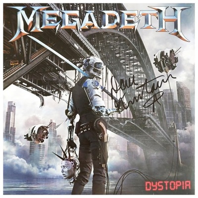 MEGADETH Dystopia LP AUTOGRAF Dave Mustaine