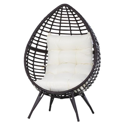 Fotel rattanowy poduszka siedziska w kształcie kro
