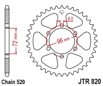 JT KRUMPLIARATIS GALINĖ 829 42 SUZUKI DR 250 '82-87, SP 250 '82-85, DR 370 '78-79, 