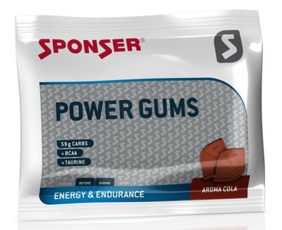 Gumy energetyczne SPONSER POWER GUMS COLA BCCA 75g