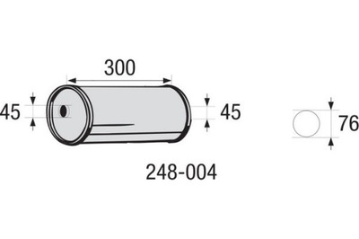 BOSAL DUSLINTUVAS SISTEMOS IŠMETIMO UNIVERSALUS APSKRITAS SR ZEW. 76MM DL. 