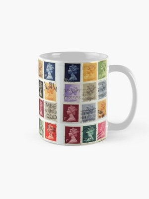 Kubek kawa Brytyjskie znaczki pocztowe z profilem