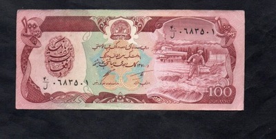 BANKNOT Afganistan -- 100 AFGHANIS