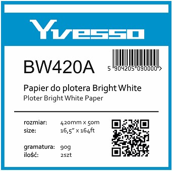 Papier w roli Yvesso BrightWhite 420x50 90g
