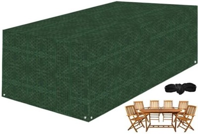 Pokrowiec ogrodowy na zestaw 240 x 180 x 100 cm zielony