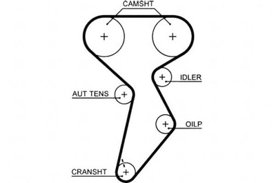 РЕМЕНЬ ГРМ FIAT BRAVO 5432XS/GTS GATES
