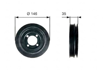 RUEDA POLEA DE EJE CIGÜEÑAL OPEL ASTRA G 1.7D 02.98  