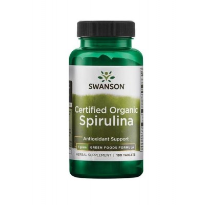 SWANSON SPIRULINA CERTYFIKOWANA ORGANICZNA 180 tab