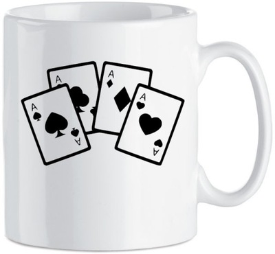 Kubek Poker Karty Kareta Asów 330 ml