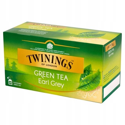 Twinings Herbata Zielona Earl Grey 25 saszetek