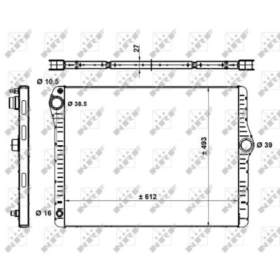 Радиатор bmw 5 f10 f11 7 f01 f02 f03 f04 09-15 фото №1
