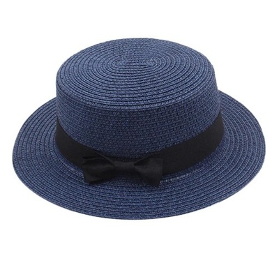 Elegancka szeroka czapka Fedora z kokardką Su