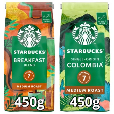 Kawa ziarnista Starbucks Breakfast Colombia 2x450g