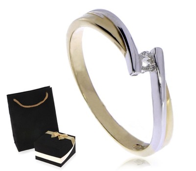 Złoty pierścionek BRYLANT* dla dziewczyny LgP446