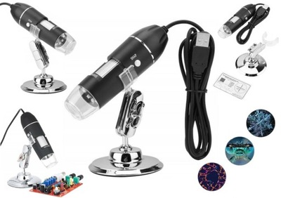 MIKROSKOP CYFROWY USB PRZYBLIŻENIE 1600x 2MP 8LED