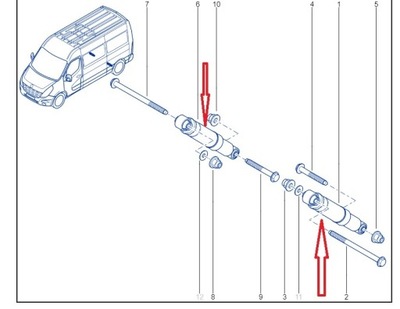 Амортизатор задній master iii opel movano l+p фото №1